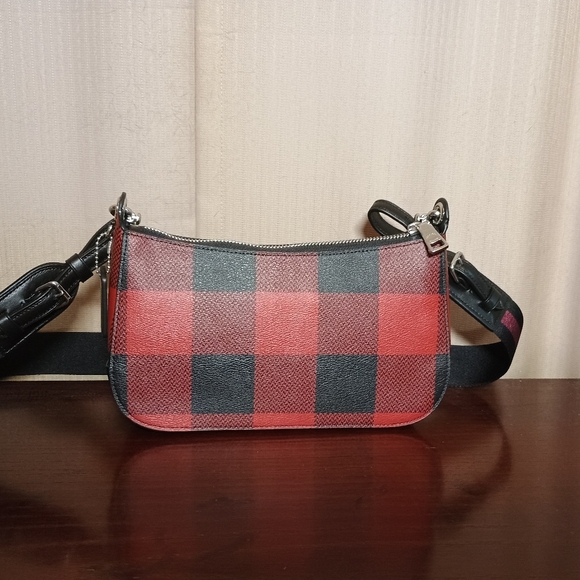 Coach  Jes Baguette Crossbody With Buffalo Plaid - Picture 3 of 5